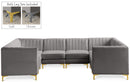 Alina Grey Velvet Modular Sectional - NY Furniture Direct (NY)