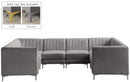 Alina Grey Velvet Modular Sectional - NY Furniture Direct (NY)