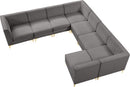 Alina Grey Velvet Modular Sectional - NY Furniture Direct (NY)