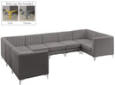 Alina Grey Velvet Modular Sectional - NY Furniture Direct (NY)