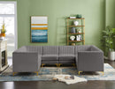 Alina Grey Velvet Modular Sectional - NY Furniture Direct (NY)