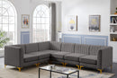Alina Grey Velvet Modular Sectional - NY Furniture Direct (NY)