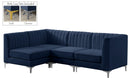 Alina Navy Velvet Modular Sectional - NY Furniture Direct (NY)