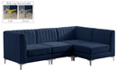 Alina Navy Velvet Modular Sectional - NY Furniture Direct (NY)