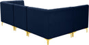 Alina Navy Velvet Modular Sectional - NY Furniture Direct (NY)