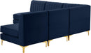 Alina Navy Velvet Modular Sectional - NY Furniture Direct (NY)