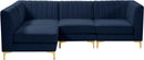 Alina Navy Velvet Modular Sectional - NY Furniture Direct (NY)