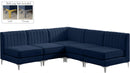 Alina Navy Velvet Modular Sectional - NY Furniture Direct (NY)