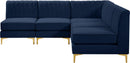 Alina Navy Velvet Modular Sectional - NY Furniture Direct (NY)