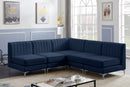 Alina Navy Velvet Modular Sectional - NY Furniture Direct (NY)