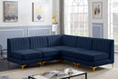 Alina Navy Velvet Modular Sectional - NY Furniture Direct (NY)