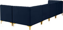 Alina Navy Velvet Modular Sectional - NY Furniture Direct (NY)