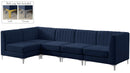 Alina Navy Velvet Modular Sectional - NY Furniture Direct (NY)