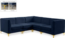 Alina Navy Velvet Modular Sectional - NY Furniture Direct (NY)