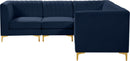Alina Navy Velvet Modular Sectional - NY Furniture Direct (NY)