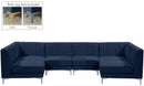 Alina Navy Velvet Modular Sectional - NY Furniture Direct (NY)