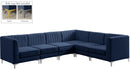 Alina Navy Velvet Modular Sectional - NY Furniture Direct (NY)