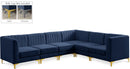 Alina Navy Velvet Modular Sectional - NY Furniture Direct (NY)
