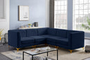 Alina Navy Velvet Modular Sectional - NY Furniture Direct (NY)