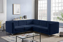 Alina Navy Velvet Modular Sectional - NY Furniture Direct (NY)
