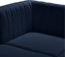 Alina Navy Velvet Modular Sectional - NY Furniture Direct (NY)
