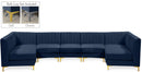 Alina Navy Velvet Modular Sectional - NY Furniture Direct (NY)