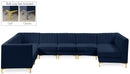 Alina Navy Velvet Modular Sectional - NY Furniture Direct (NY)