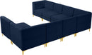 Alina Navy Velvet Modular Sectional - NY Furniture Direct (NY)