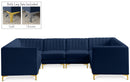 Alina Navy Velvet Modular Sectional - NY Furniture Direct (NY)