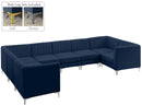 Alina Navy Velvet Modular Sectional - NY Furniture Direct (NY)