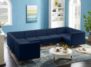 Alina Navy Velvet Modular Sectional - NY Furniture Direct (NY)