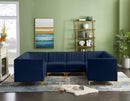 Alina Navy Velvet Modular Sectional - NY Furniture Direct (NY)