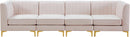 Alina Pink Velvet Modular Sectional - NY Furniture Direct (NY)