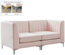 Alina Pink Velvet Modular Sectional - NY Furniture Direct (NY)