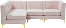 Alina Pink Velvet Modular Sectional - NY Furniture Direct (NY)