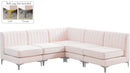 Alina Pink Velvet Modular Sectional - NY Furniture Direct (NY)