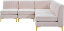 Alina Pink Velvet Modular Sectional - NY Furniture Direct (NY)