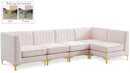Alina Pink Velvet Modular Sectional - NY Furniture Direct (NY)
