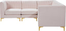 Alina Pink Velvet Modular Sectional - NY Furniture Direct (NY)