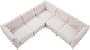Alina Pink Velvet Modular Sectional - NY Furniture Direct (NY)