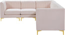Alina Pink Velvet Modular Sectional - NY Furniture Direct (NY)