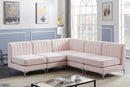 Alina Pink Velvet Modular Sectional - NY Furniture Direct (NY)
