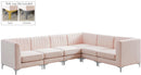 Alina Pink Velvet Modular Sectional - NY Furniture Direct (NY)