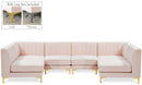 Alina Pink Velvet Modular Sectional - NY Furniture Direct (NY)