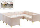 Alina Pink Velvet Modular Sectional - NY Furniture Direct (NY)