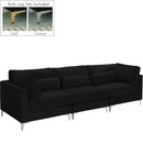 Julia Black Velvet Modular Sofa (3 Boxes) - NY Furniture Direct (NY)