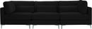 Julia Black Velvet Modular Sofa (3 Boxes) - NY Furniture Direct (NY)
