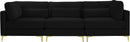 Julia Black Velvet Modular Sofa (3 Boxes) - NY Furniture Direct (NY)