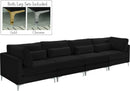 Julia Black Velvet Modular Sofa (4 Boxes) - NY Furniture Direct (NY)