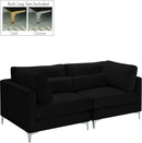 Julia Black Velvet Modular Sofa - NY Furniture Direct (NY)